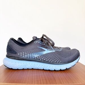 Brooks Glycerin 18 Gray and Blue Running Shoes size 9.5